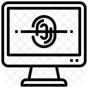 Fingerabdruckscan am Computer  Symbol