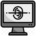 Computer Fingerprint Scan  Icon