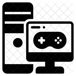 Computer Game Icon - Download in Glyph Style