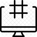 Desktop Hashtag Icon