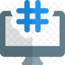 Computer Hashtag  Icon