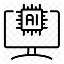 Computer Artificial Intelligence Reverse Engineering Icon