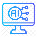 Computer Artificial Intelligence Business Intelligence Icon