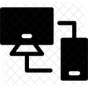 Computer Linked To Phone Connection File Icon