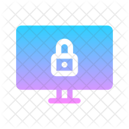 Computer Lock Icon - Download in Gradient Style