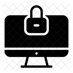 Computer Lock Icon - Download in Glyph Style