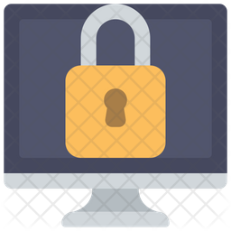 Computer Lock Icon - Download in Flat Style