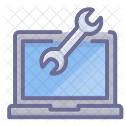 Computer Maintenance Icon - Download in Colored Outline Style