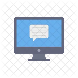 Computer Message Icon - Download in Flat Style