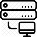 Computer mit Server synchronisieren  Symbol