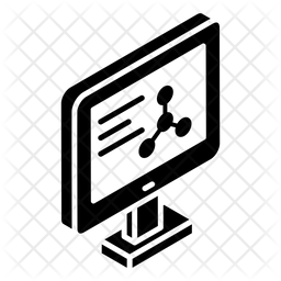 Computer Molecule Icon - Download in Glyph Style