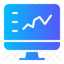 Computer Monitor Statistics Graph Icon