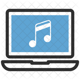 Computer Music Icon - Download In Flat Style