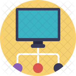 Computer Network Icon - Download in Flat Style