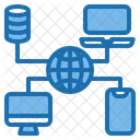 Computer Network Big Data Blockchain Icon
