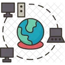 Computer Network Global Link Server Icon