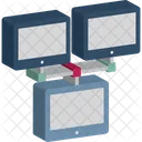 Computer Networking Data Center Interconnected Devices Icon