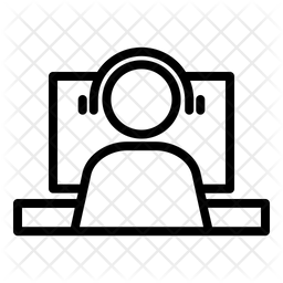 Computer operator Icon - Download in Line Style