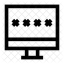 System Password Monitor Password Computer Password Icon