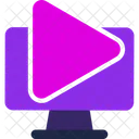 Computer Play Video  Icon