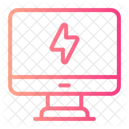 Computer Power Icon - Download in Gradient Style