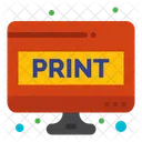 Computer Printing  Icon