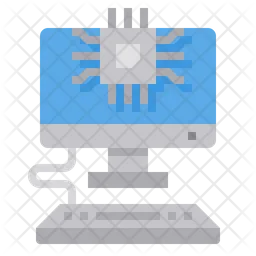 Computer Processor Chip  Icon