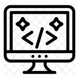 Computer Programming Icon - Download in Line Style