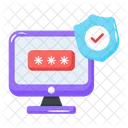 Computer Protection Secure Computer System Security Icon