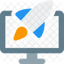Computer Rocket Online Startup Startup Icon