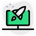 Computer Rocket Online Startup Startup Icon