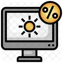 Online Shop Summer Sale Computer Icon