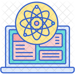 Computer Science Icon - Download in Colored Outline Style
