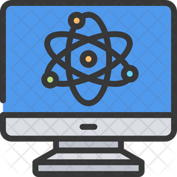 Computer Science Icon - Download in Colored Outline Style