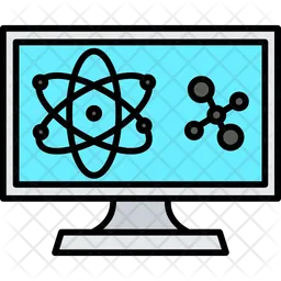 Computer science Icon - Download in Colored Outline Style