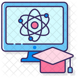 Computer Science Degree Icon - Download in Colored Outline Style