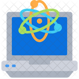 Computer Science Laptop Icon - Download in Flat Style