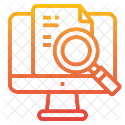 Computer Search Icon - Download in Gradient Style