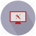 Computer Screen With Wrench And Screwdriver アイコン