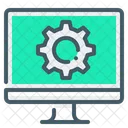 Computer Monitor Gear Icon