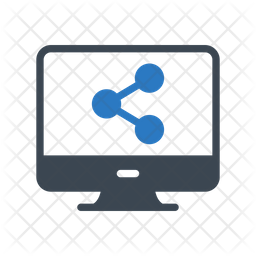 Computer Share Icon - Download in Flat Style