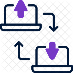 Computer Sharing Icon - Download in Dualtone Style