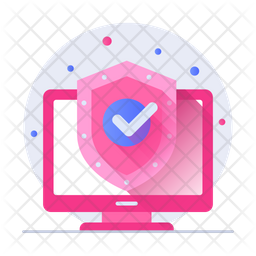 Computer Shield Icon - Download in Flat Style
