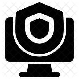 Computer shield Icon - Download in Glyph Style