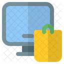 Computer Shopping Bag  Icon