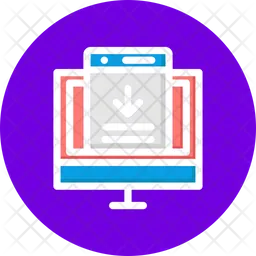 Computer Software Downloading  Icon
