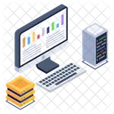 Datacenter Display Computer Storage Monitor Storage Icon