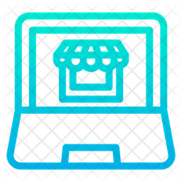 Computer Store Icon - Download in Gradient Style