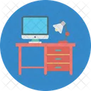 Computer Table Office Desk Study Table Icon