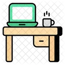Computer Table Computer Desk Tabletop Icon